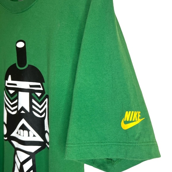 2010 Nike Sportswear X Nunca Brazil Tribal Print Soccer T Shirt Green S - Picture 5 of 6
